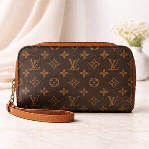 Authentic Louis Vuitton Orsay Monogram Clutch Wristlet | LV  Canvas Vintage Bag